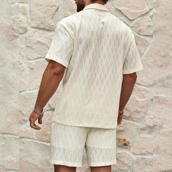 Men's Summer Tracksuit – 2-Piece Casual Set (Shirt + Shorts) - Image 4