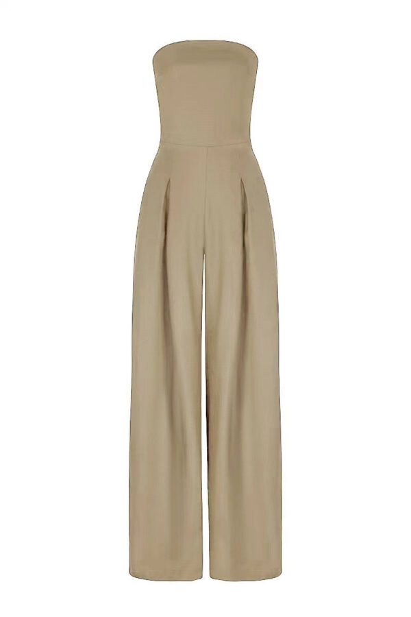 Loose Tube-top Jumpsuit Ins Fashion Backless Wide Leg Long Pants - Image 3