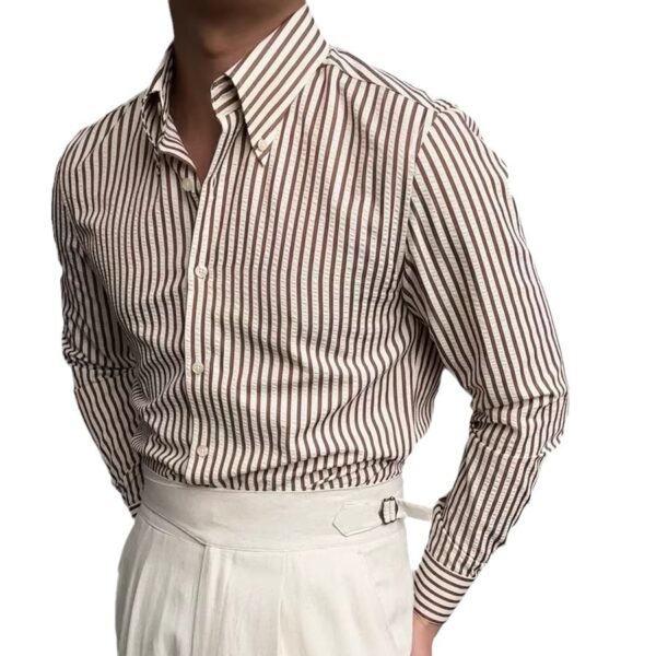Spring Seersucker Series Shirt Men - Image 8