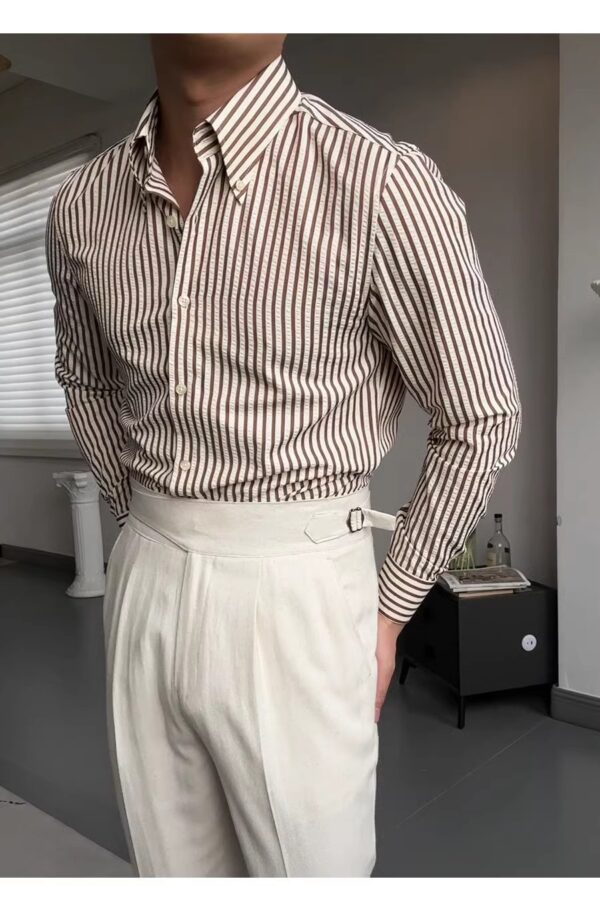 Spring Seersucker Series Shirt Men - Image 2