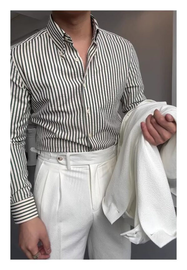 Spring Seersucker Series Shirt Men - Image 5