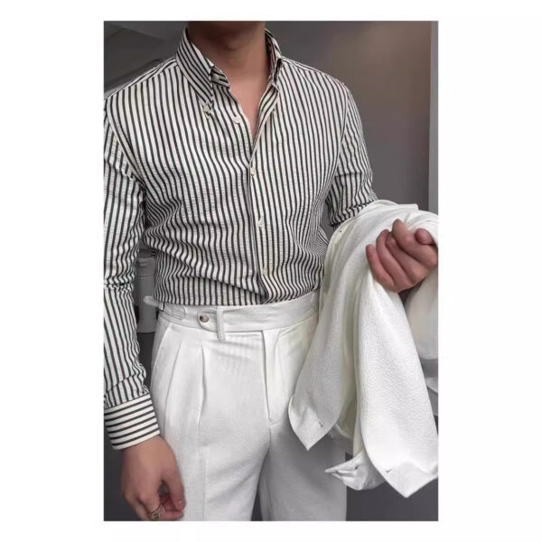 Spring Seersucker Series Shirt Men - Image 6